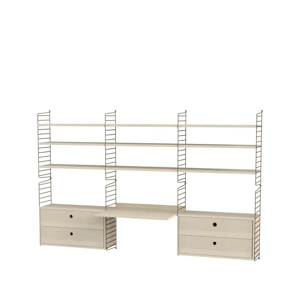 String kontor ask & brun - Kombination F,  String