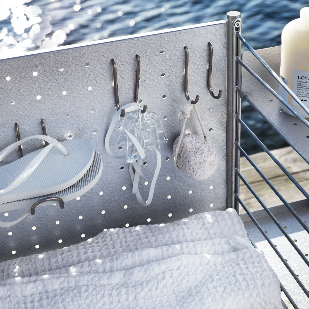 String Outdoor fristående krok, rostfritt stål, dubbel, 2-pack String