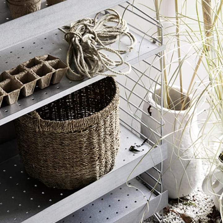 String Outdoor hyllplan, Galvaniserad-58x30 cm-låg kant String