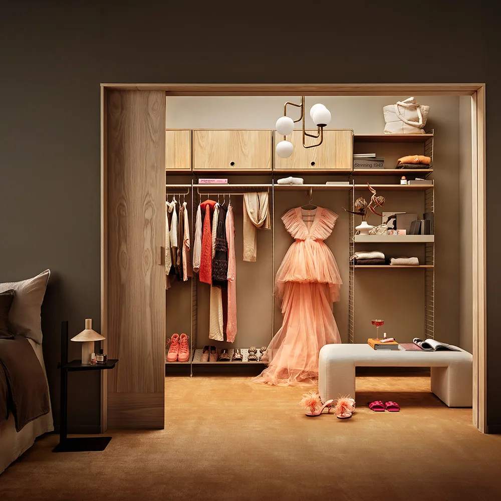 String överskåp, Ask svartbets, 78x30 cm String