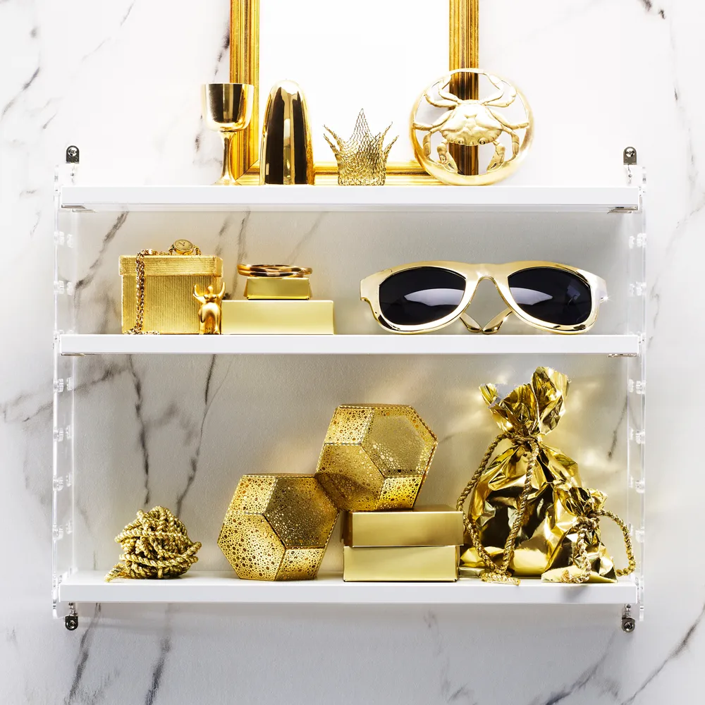 String Plex väggavel, Transparent, 75x30 cm, 2-pack String