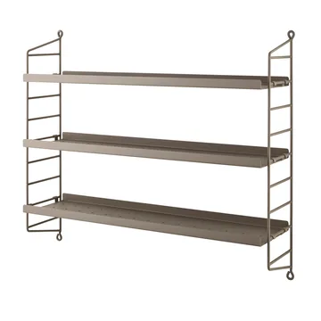 String Pocket hylla metall - Taupe - String
