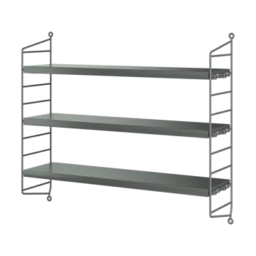 String Pocket hylla - Mörkgrå - String