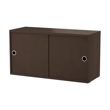 String skåp med skjutdörr - Mörk ek, 78x30 cm - String