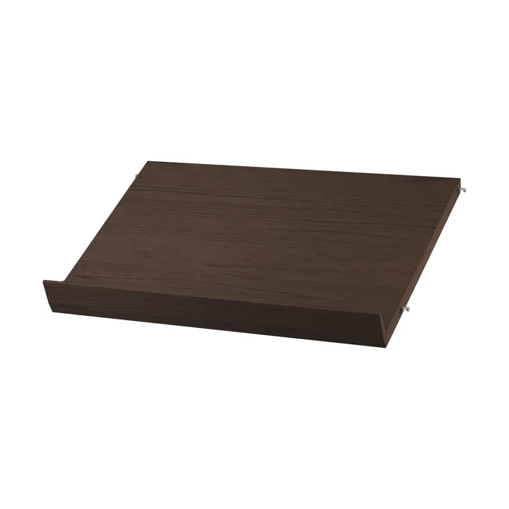 String tidskriftshylla trä - Mörk ek, 58x30 cm - String