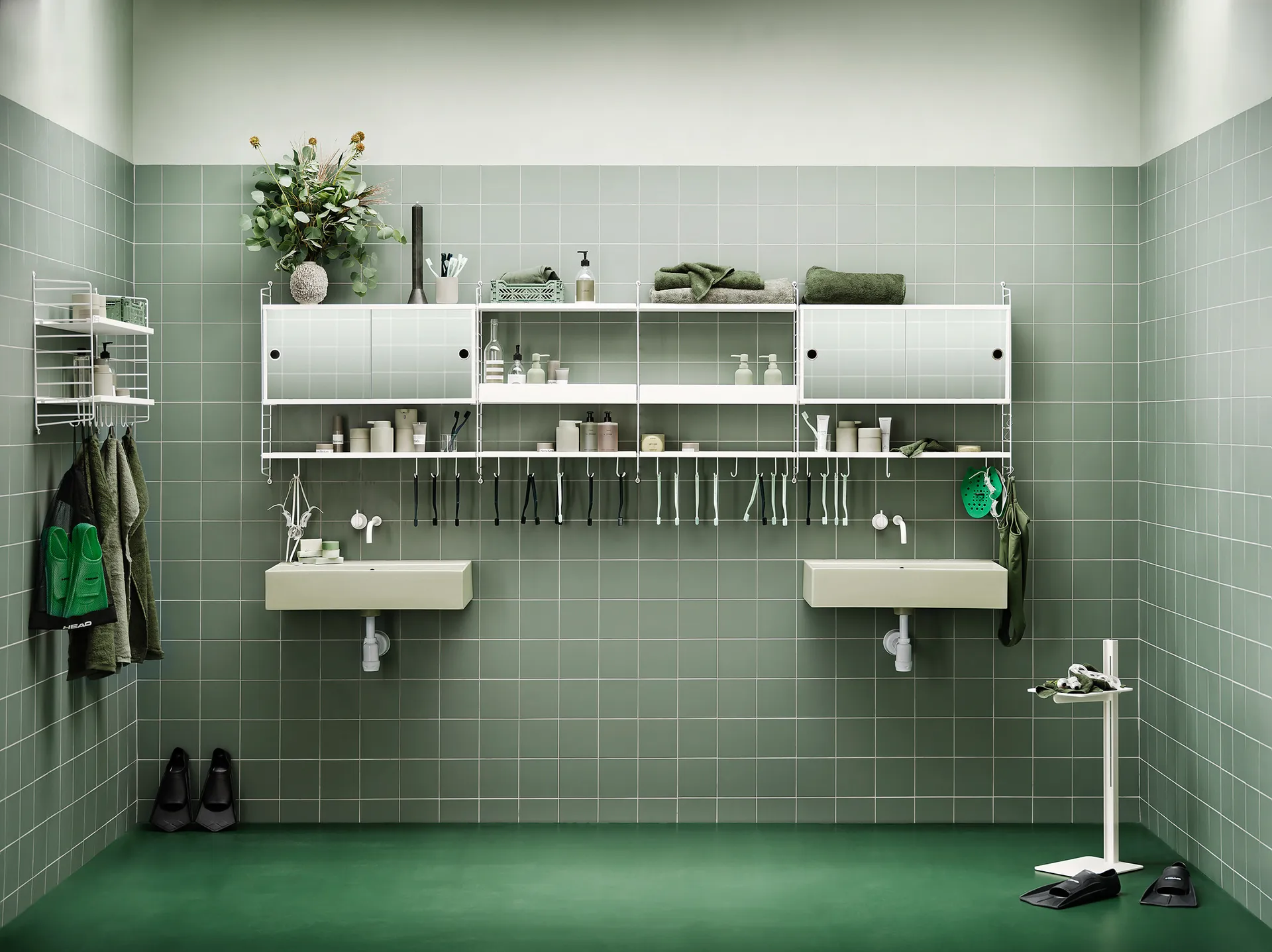 String väggavel, Vit, 75x20 cm, 1-pack String