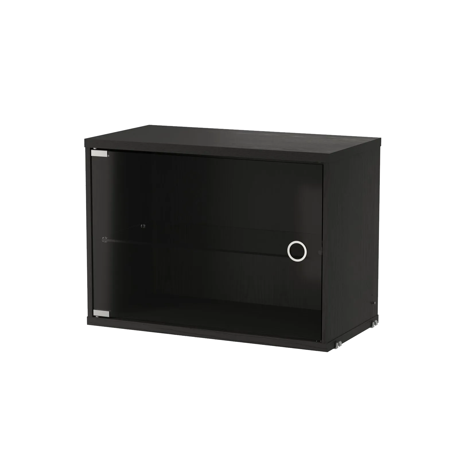 String vitrinskåp, Svartbetsad ask, 58x30 cm String