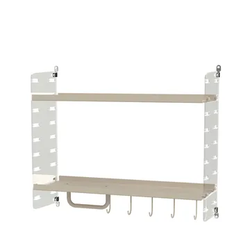 Stringhylla badrum beige & plex - Kombination F - undefined - String