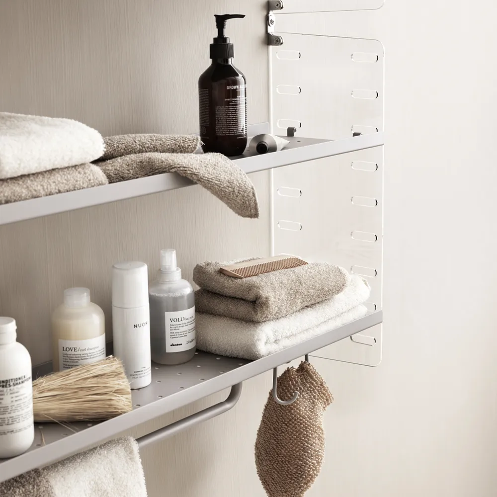 Stringhylla badrum beige & plex - Kombination F String