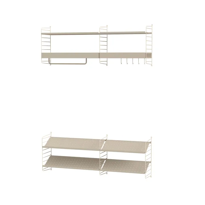 Köp Stringhylla hall beige - Kombination H från String | Svenssons.se