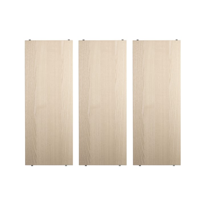 Stringhylla hyllplan - ask, 78x30 cm, 3-pack - String