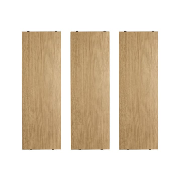 Stringhylla hyllplan - ek, 58x20 cm, 3-pack - String