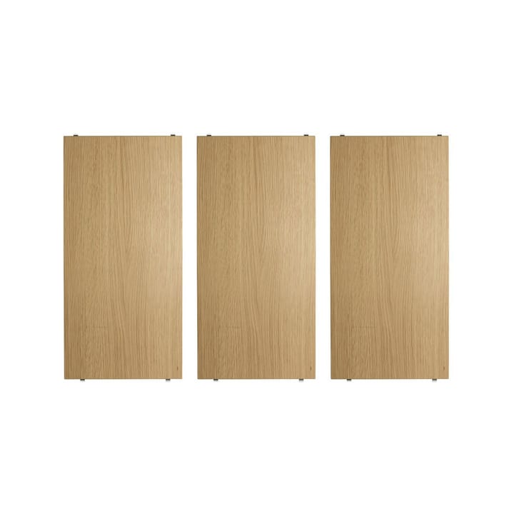 Stringhylla hyllplan - ek, 58x30 cm, 3-pack - String