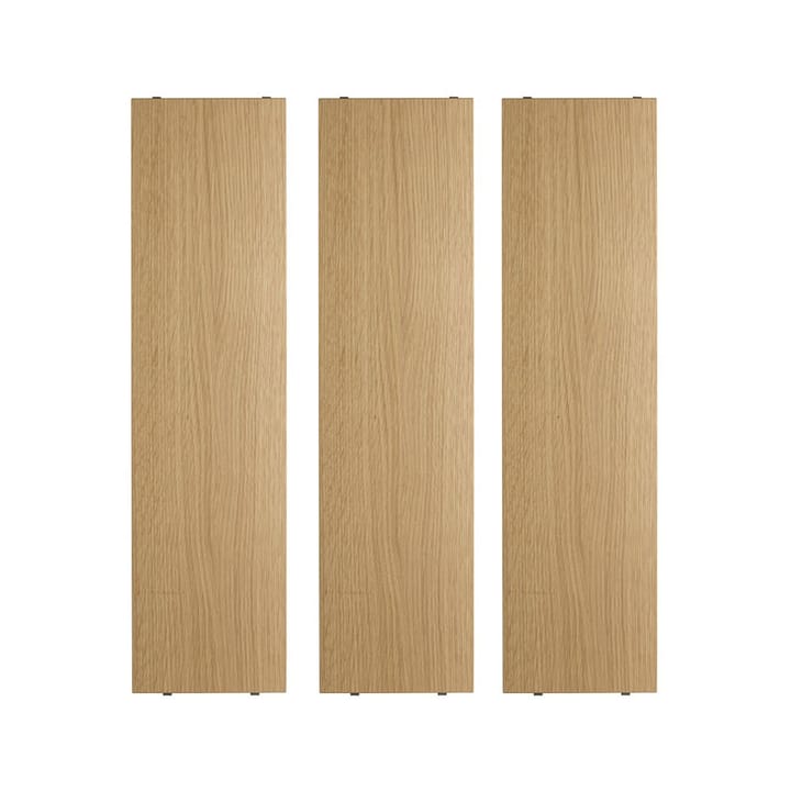 Stringhylla hyllplan - ek, 78x20 cm, 3-pack - String
