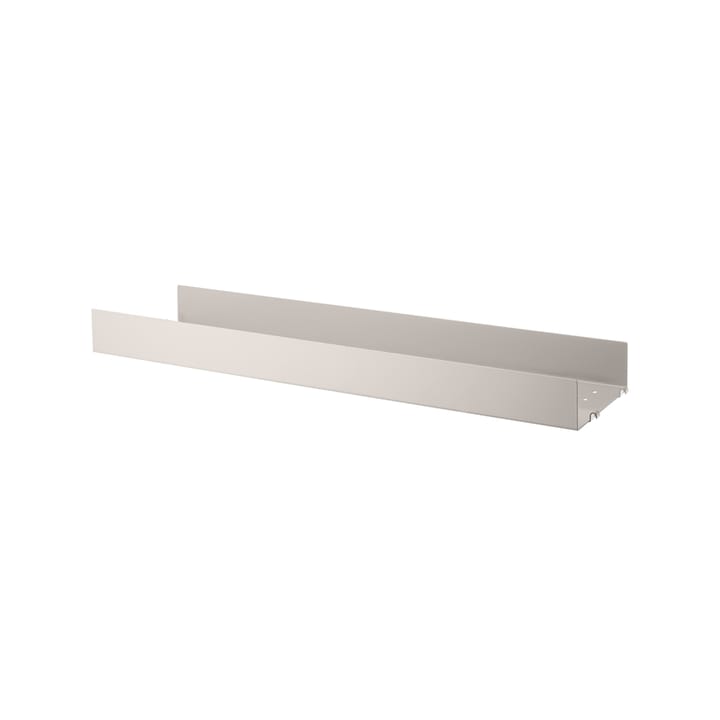 Stringhylla hyllplan metall - beige, 78x20 cm, hög kant - String