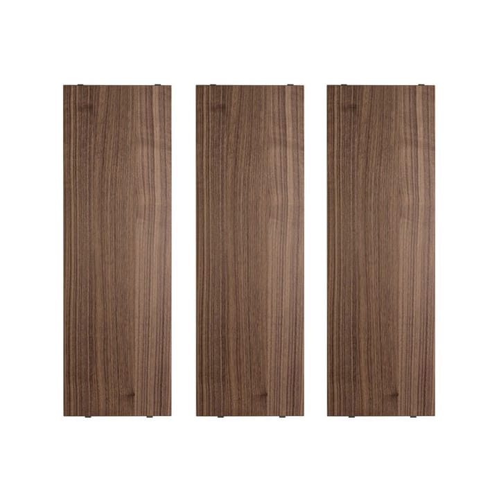 Stringhylla hyllplan - valnöt, 58x20 cm, 3-pack - String