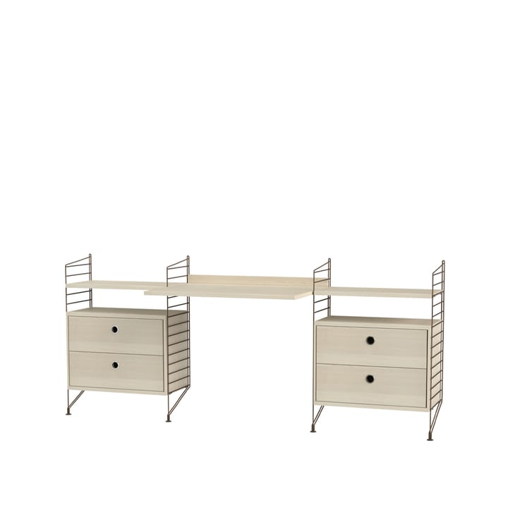 Stringhylla kontor ask & brun - Kombination C - undefined - String