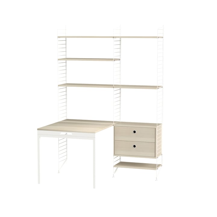 Stringhylla kontor ask & vit - Kombination E - undefined - String