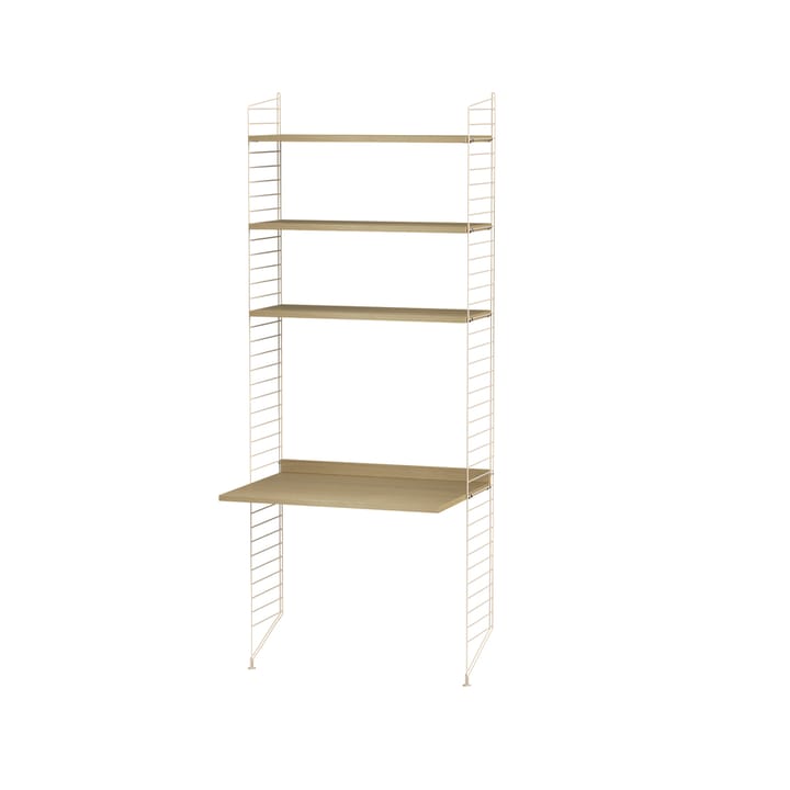 Stringhylla kontor ek & beige - Kombination A - undefined - String