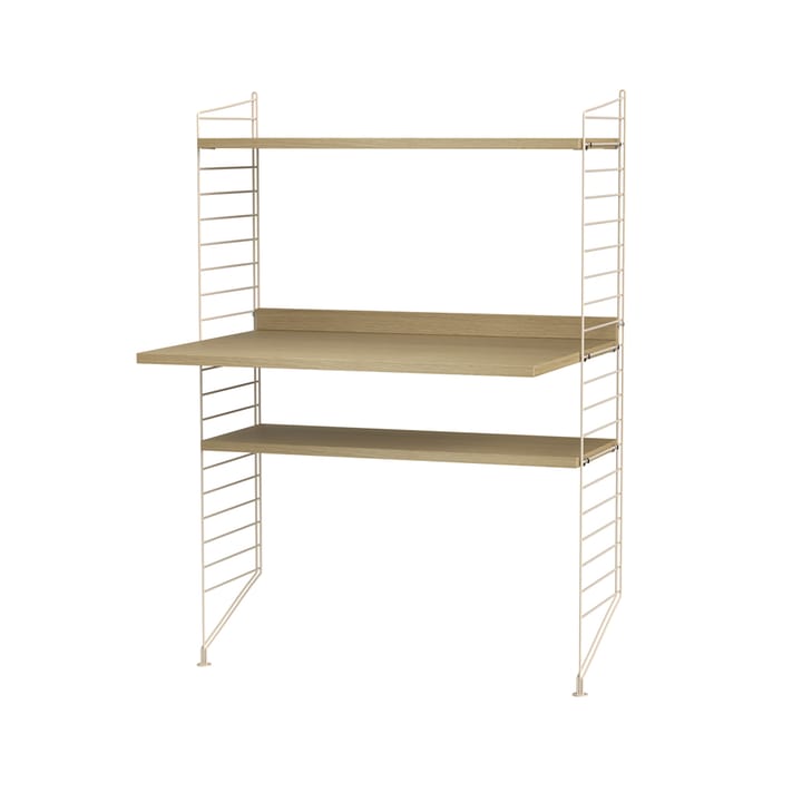 Stringhylla kontor ek & beige - Kombination H - undefined - String