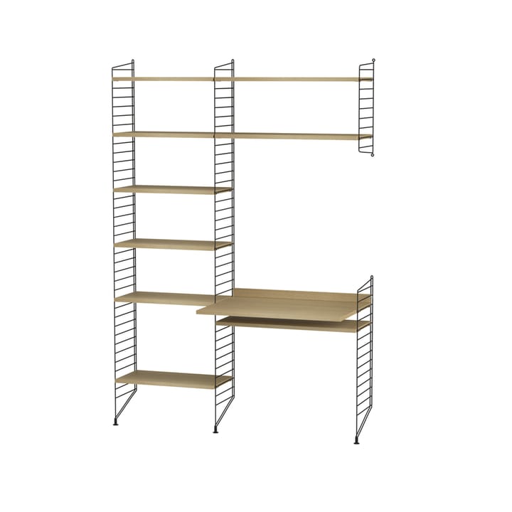 Stringhylla kontor ek & svart - Kombination G - undefined - String