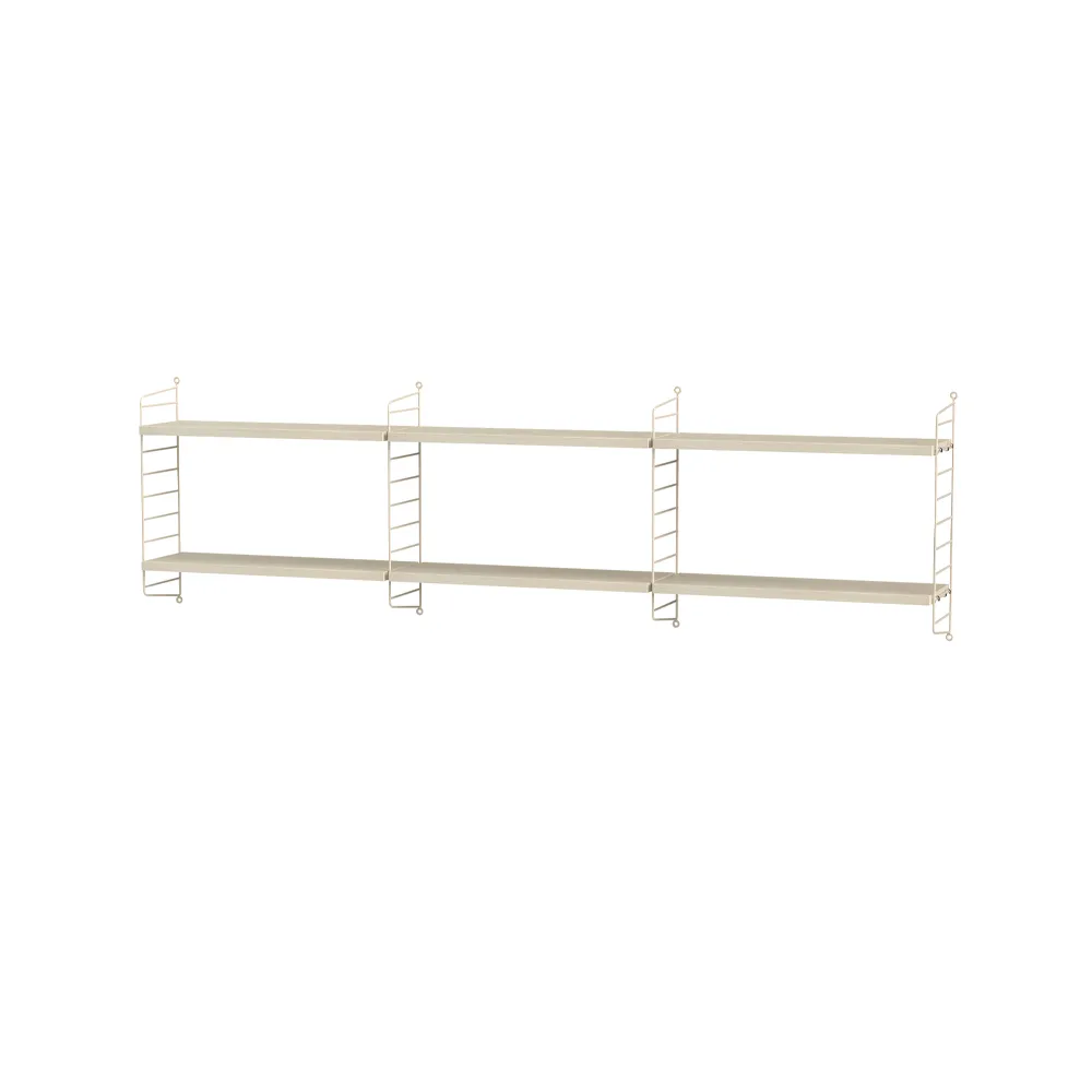Stringhylla sovrum ask & beige - Kombination E,  String