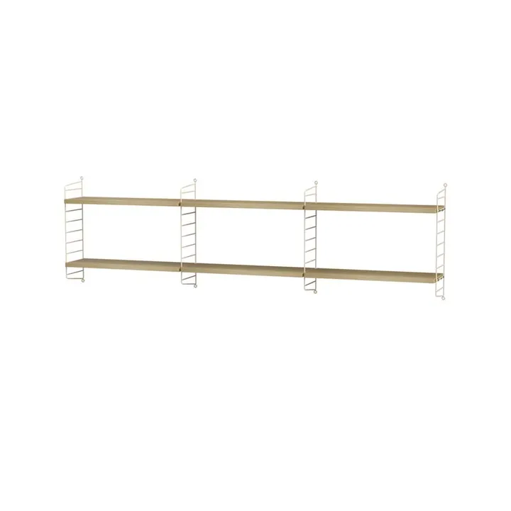 Stringhylla sovrum ek & beige - Kombination E - String