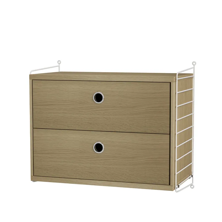 Köp Stringhylla sovrum ek & vit - Kombination A från String | Svenssons.se