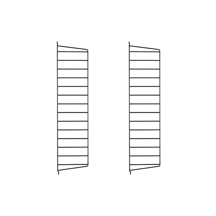 Stringhylla väggavel - svart, 75x20 cm, 2-pack - String