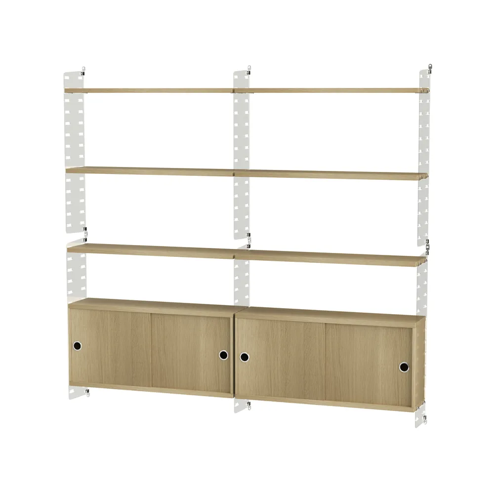Stringhylla vardagsrum ek & plex- Kombination C,  String