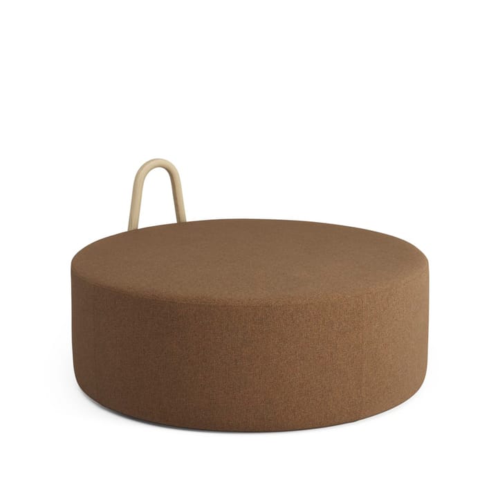 Amstelle Sittpuff - tyg main line flax 15 brun, stor, handtag i ek - Swedese