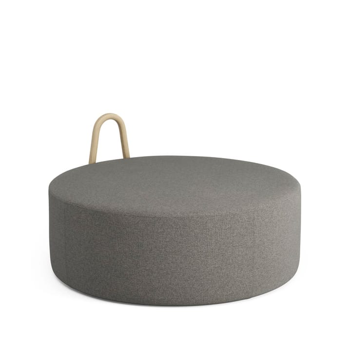 Amstelle Sittpuff - tyg main line flax 26 grå, stor, handtag i ek - Swedese