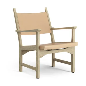 Caryngo fåtölj - Naturlackad ek-läder natur - Swedese