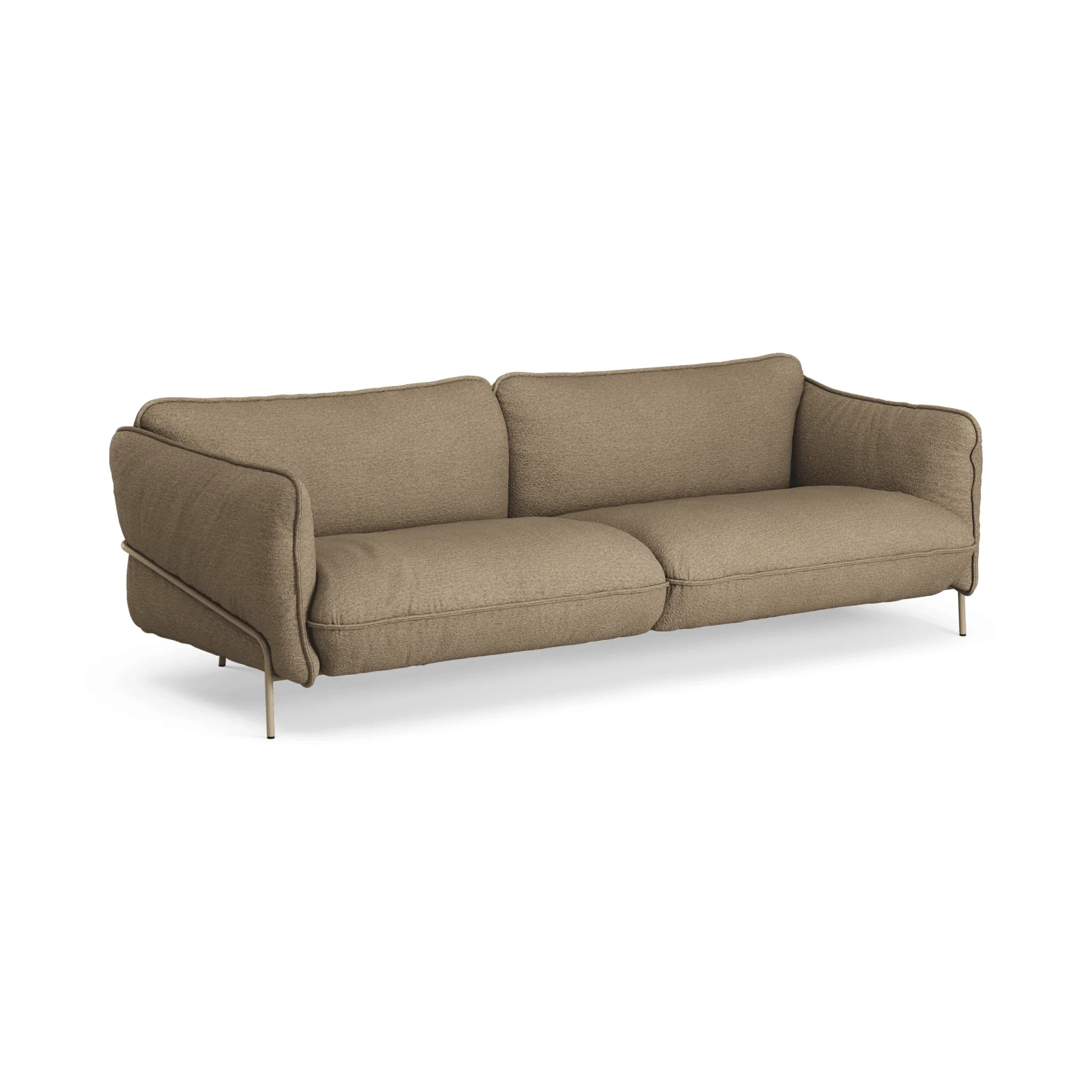 Continental soffa 3-sits 228 cm, Barnum 04 Juta-stålram nutmeg Swedese