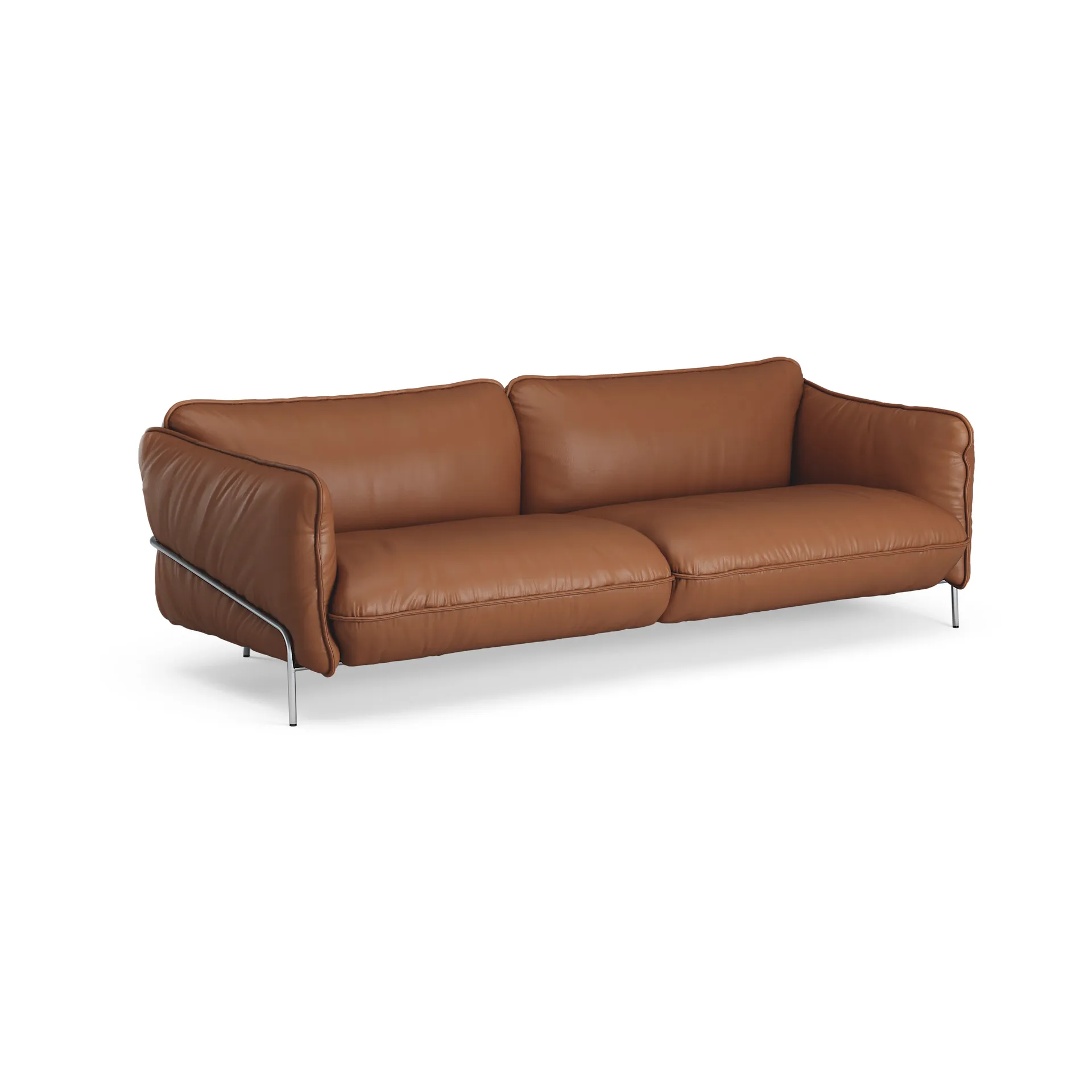 Continental soffa 3-sits 228 cm, Cognac 43404-krom Swedese