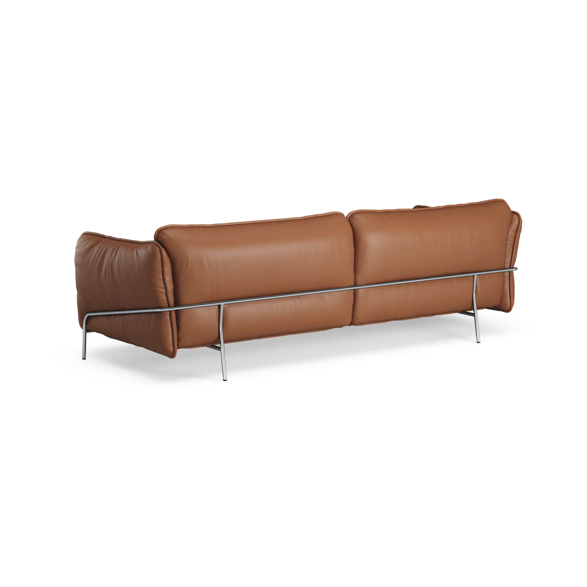 Continental soffa 3-sits 228 cm, Cognac 43404-krom Swedese