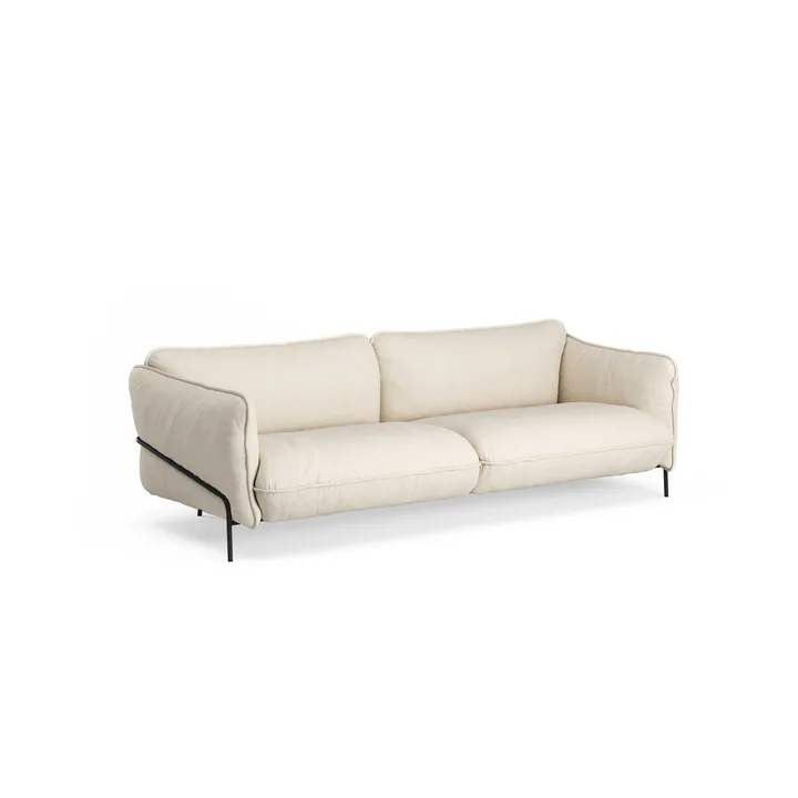 Continental soffa - Sealife Light beige/white-svartlackerat stål - Swedese