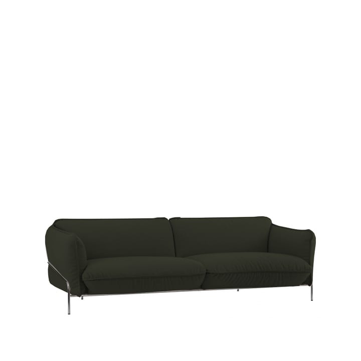 Continental soffa - tyg divina md 973 mörkgrön, kromad stålram - Swedese