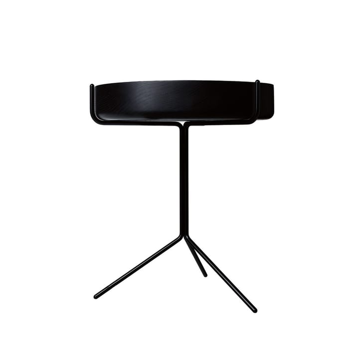 Drum bord - ask svart lasyr, h.46cm, svart stativ - Swedese