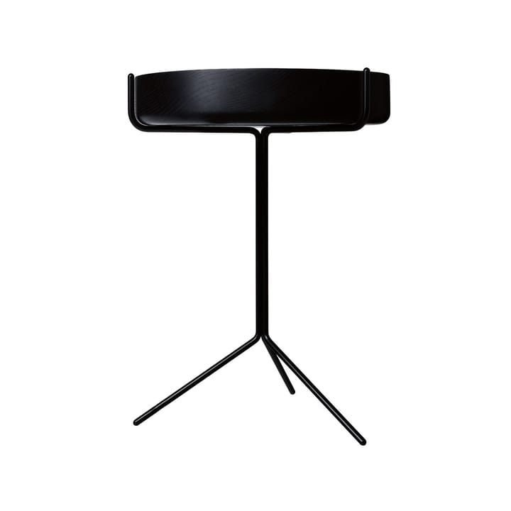 Drum bord - ask svart lasyr, h.56cm, svart stativ - Swedese