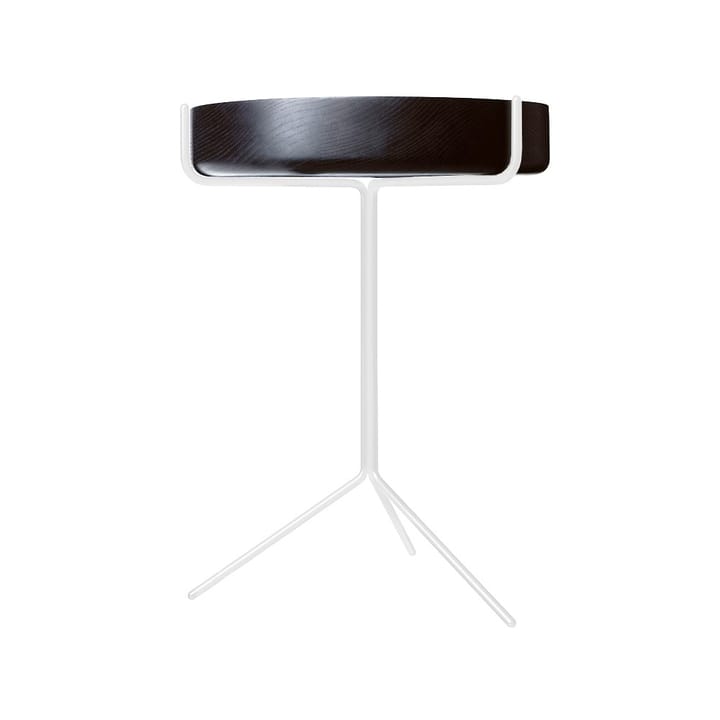 Drum bord - ask svart lasyr, h.56cm, vitt stativ - Swedese