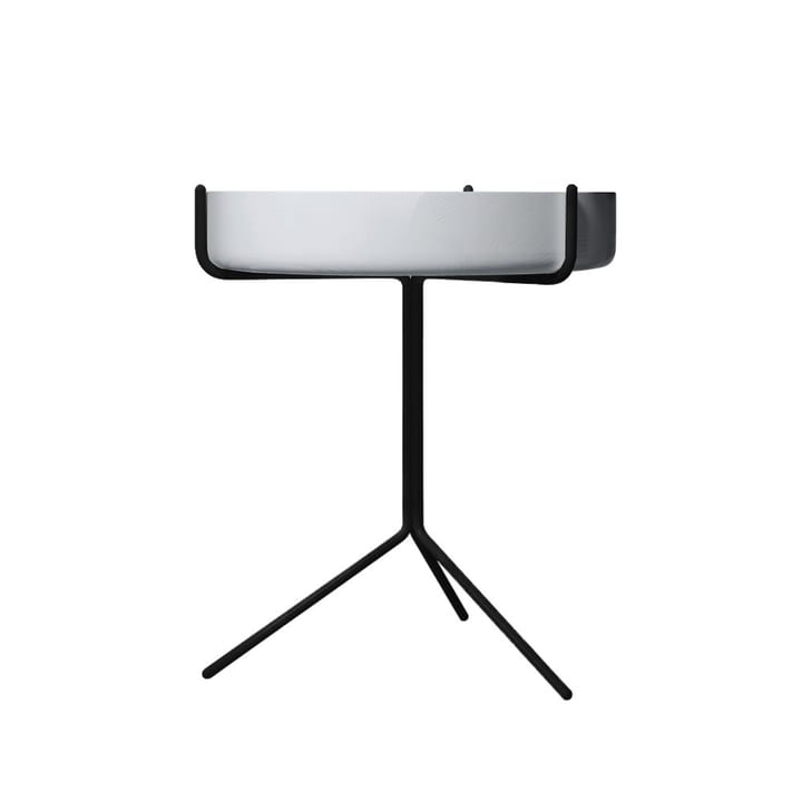 Drum bord - ask vit lasyr, h.46cm, svart stativ - Swedese