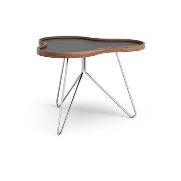 Flower bord 62x66 cm - H45cm-svart-valnöt-krom - Swedese