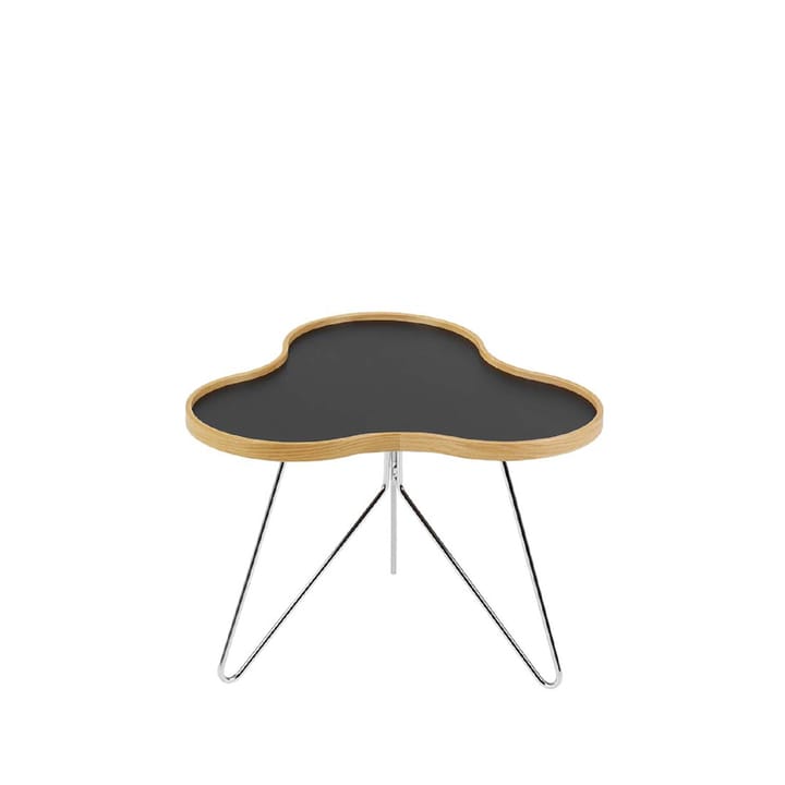Flower bord litet 66x62 cm - svart, 39cm, ekkant, kromstativ - Swedese