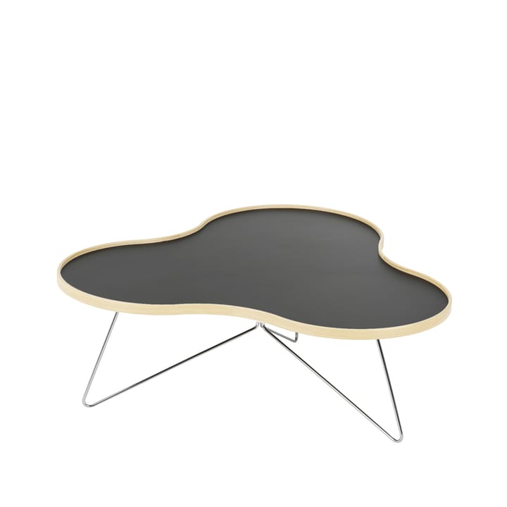 Flower bord stort 114x107 cm - H39cm-svart-björkkant-krom - Swedese