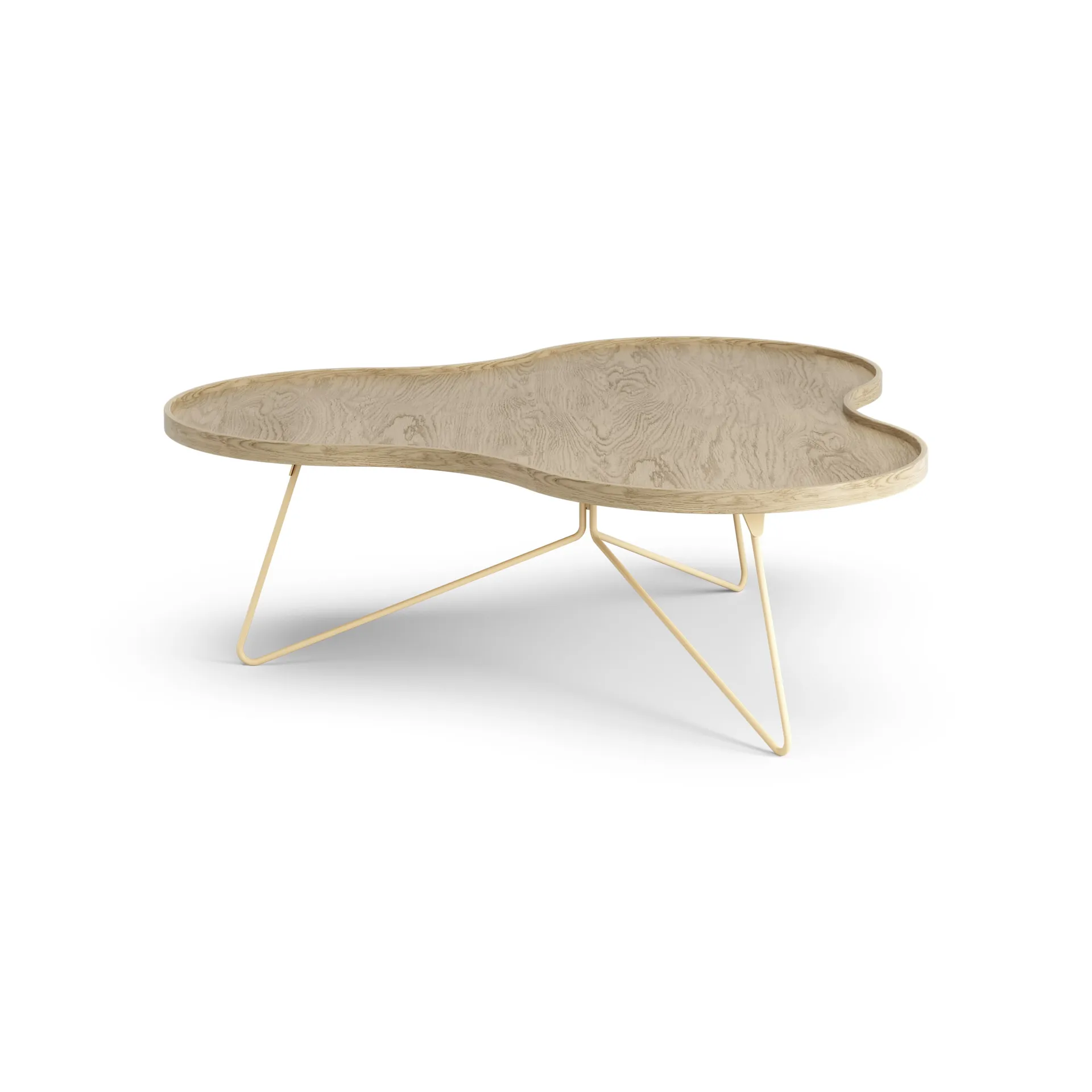 Flower mono bord 107x114 cm, H39 cm Ek lackad-beige RAL 1001 Swedese