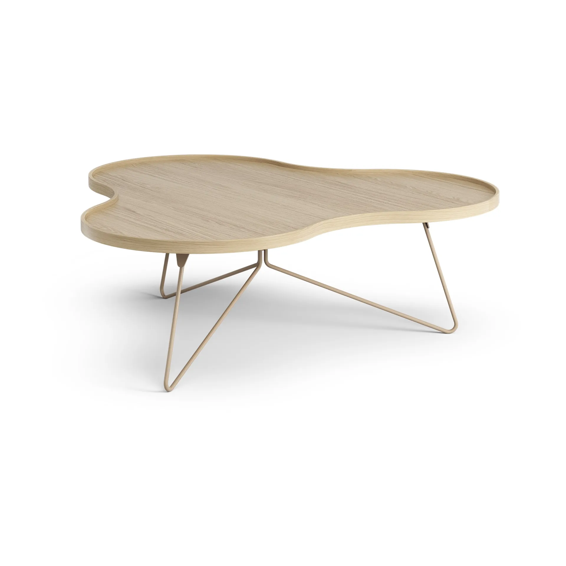 Flower mono bord 107x114 cm, H39 Ek lackad-nutmeg RAL1019 Swedese