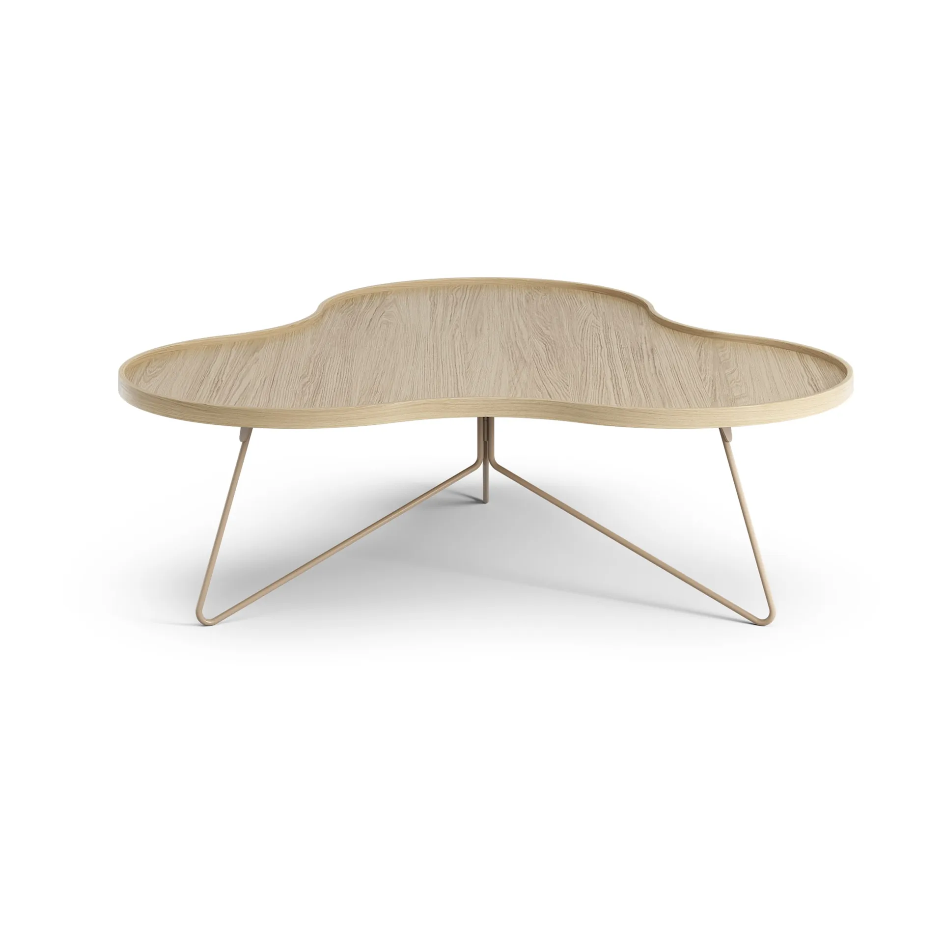 Flower mono bord 107x114 cm, H39 Ek lackad-nutmeg RAL1019 Swedese