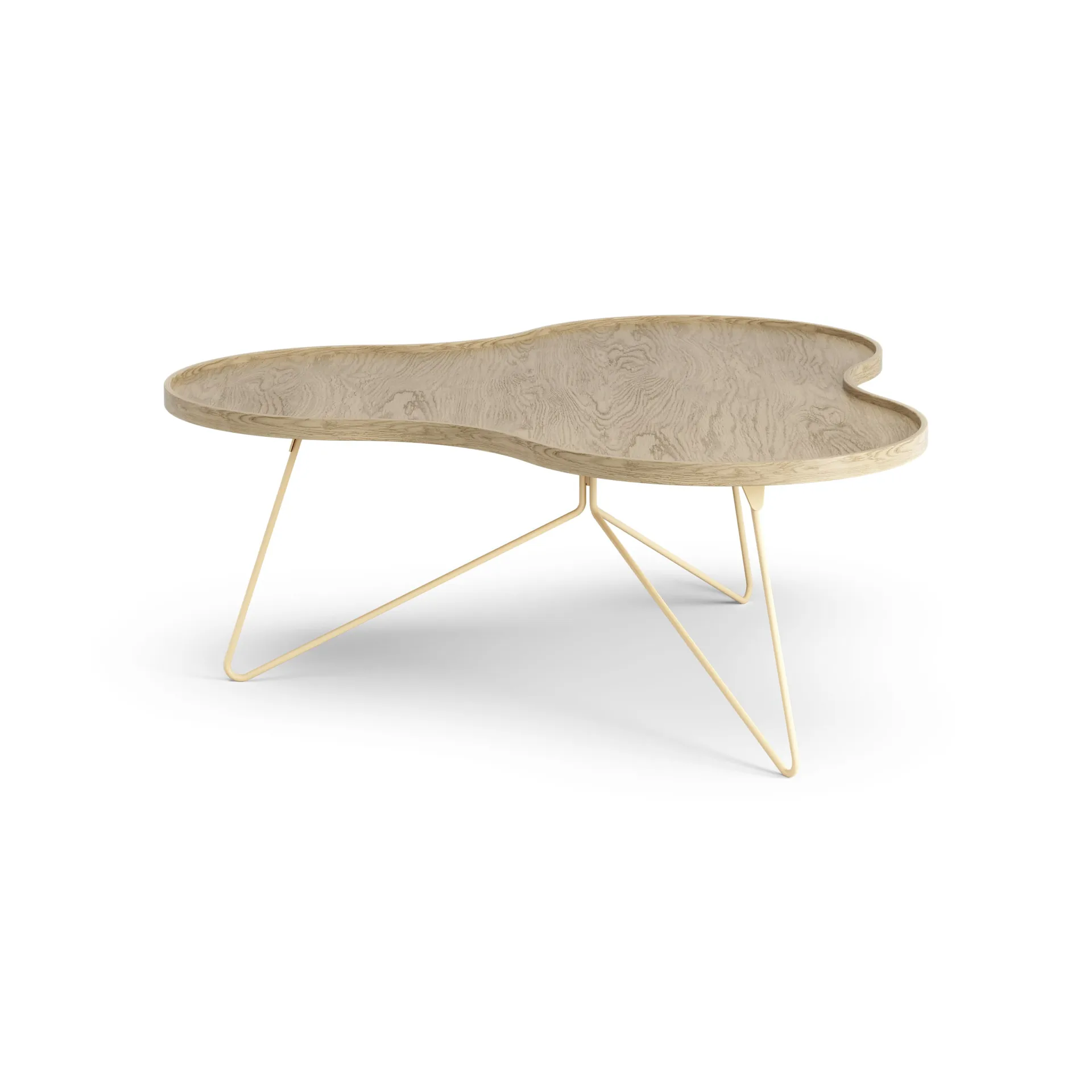 Flower mono bord 107x114 cm, H45 cm Ek lackad-beige RAL 1001 Swedese