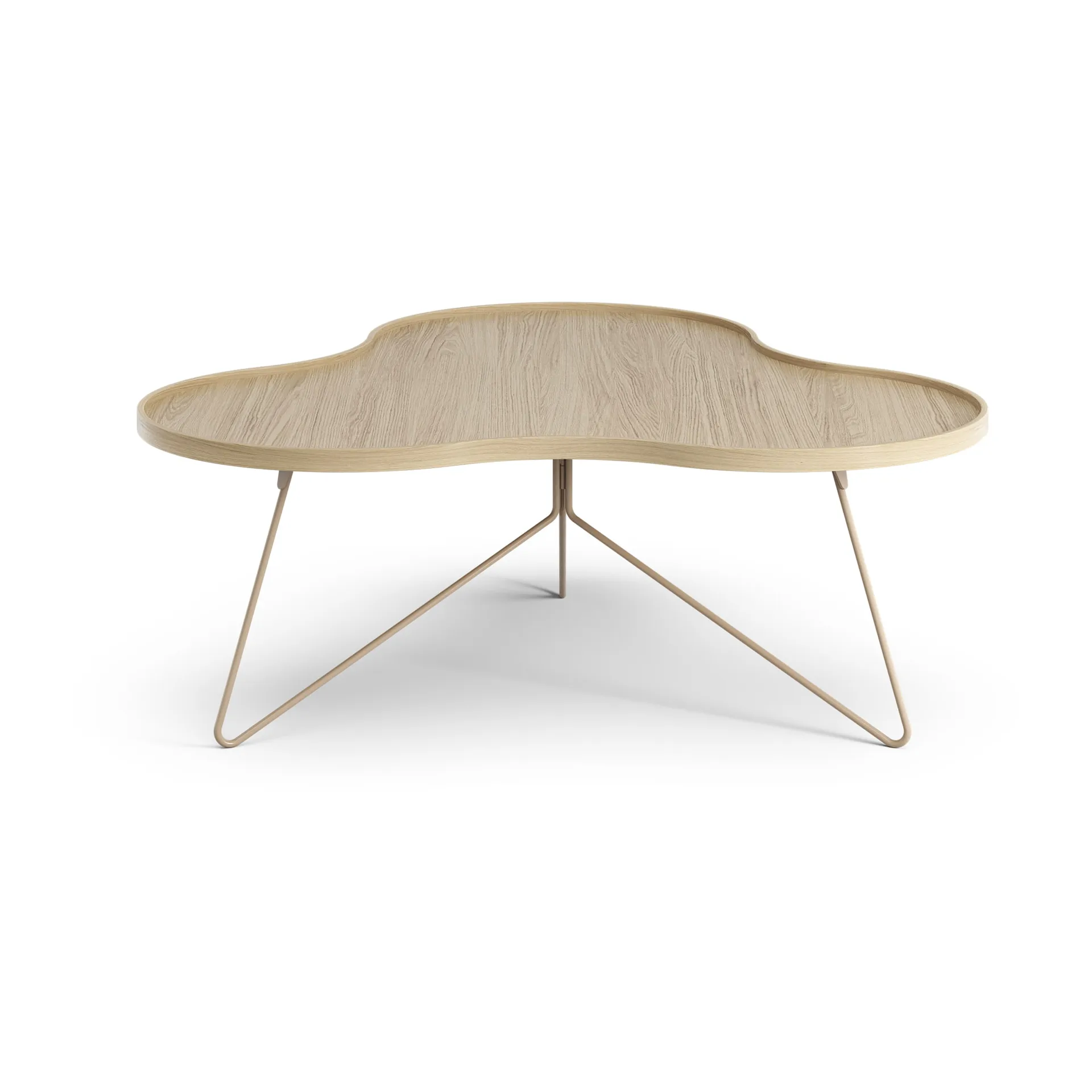 Flower mono bord 107x114 cm, H45 Ek lackad-nutmeg RAL1019 Swedese